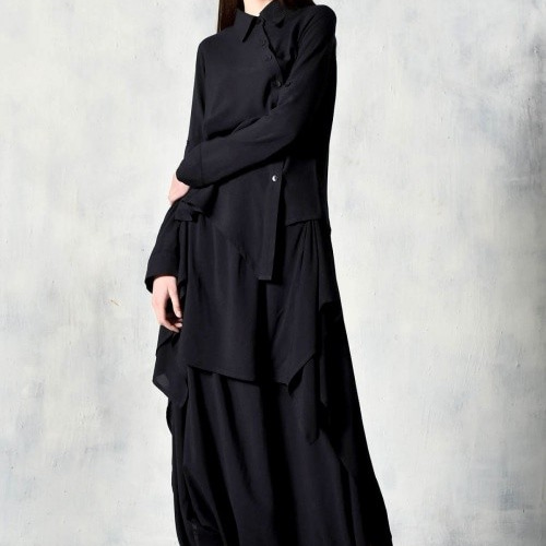 Aakasha♥日本未入荷【ラップデザイン スカートパンツ】 ディープドロップクロッチ スカートパンツ 2色展開【Aakasha