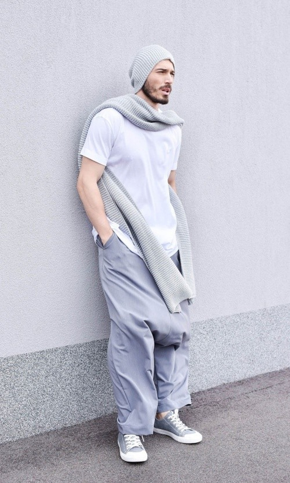 メンズ ドロップクロッチ サルエル パンツ 6色展開【Aakasha