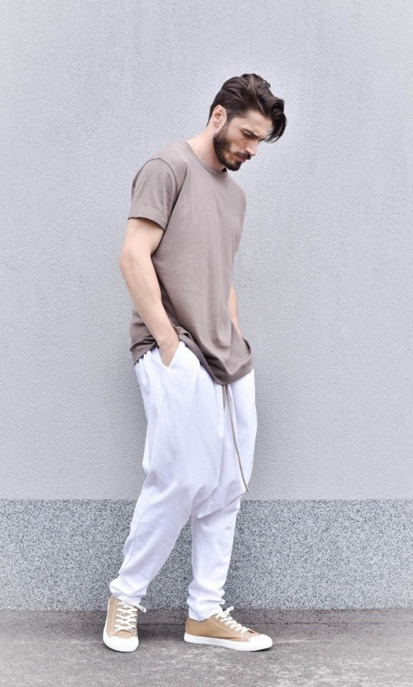 男士亞麻哈倫褲 7 種顏色 [Aakasha] [可定制尺寸] 第2張的照片
