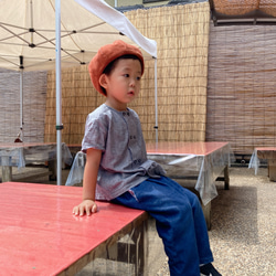 Corduroy beret / khaki  50～52cm 10枚目の画像