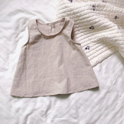 sleeveless vest and bloomers/ beige 4枚目の画像