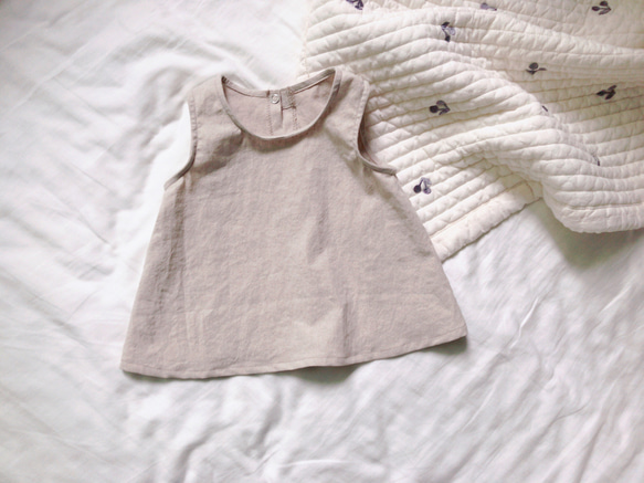 sleeveless vest and bloomers/ beige 4枚目の画像