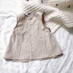 sleeveless vest and bloomers/ beige 5枚目の画像