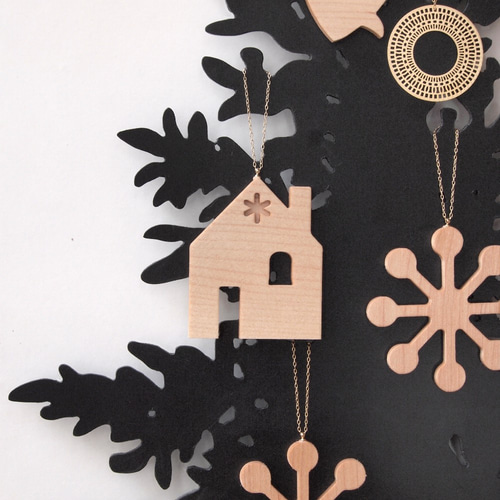 クリスマスツリー(ツリー込み・マットブラック)おしゃれ大人北欧壁掛けオーナメント クリスマスツリー(ツリー込み・マットブラック)おしゃれ大人モダン北欧