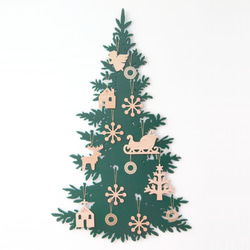 Creema限量聖誕樹（深綠色）裝飾品裝飾 第1張的照片