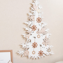Christmas Tree [Tree silhouette Included/white]（白色的聖誕樹壁掛） 第2張的照片
