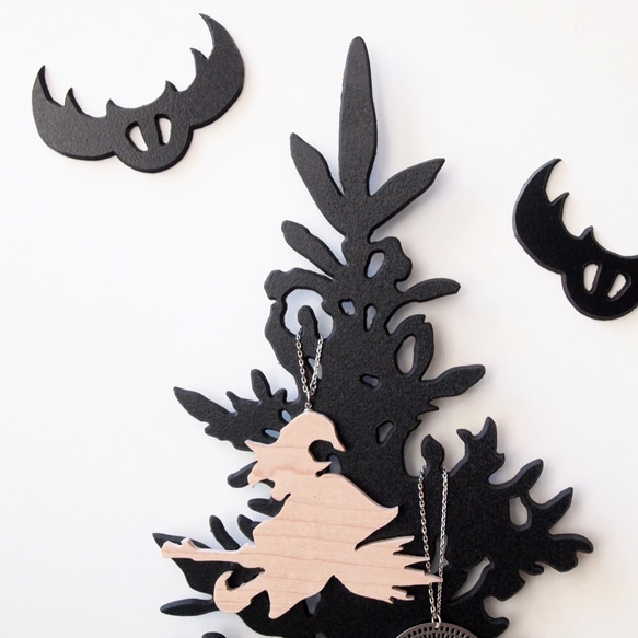 ハロウィンツリー　(インテリアおしゃれ大人モダン北欧壁掛け飾りオーナメント) 2枚目の画像
