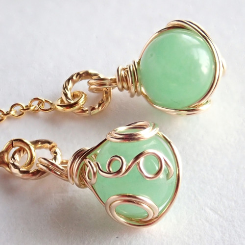 K14WG フックピアス エメラルドストーン付き K14WG フックピアス エメラルドストーン付き - メルカリ