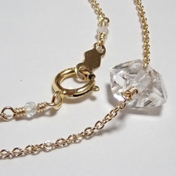 K14GF*NY産宝石質ハーキマーダイヤモンドのネックレス 1枚目の画像