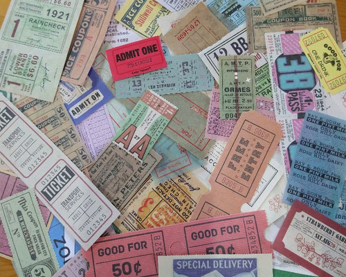 コラージュ素材 チケット風ステッカー 紙シール たっぷり60枚♡ Z46 ステッカー 60枚入 メモ チケット風 切符 蝶々 貴族 レトロ