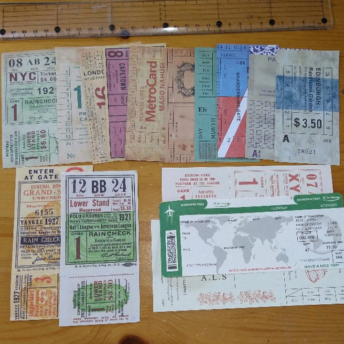 海外チケット風 コラージュペーパー 40枚 その他素材 tree-house 通販