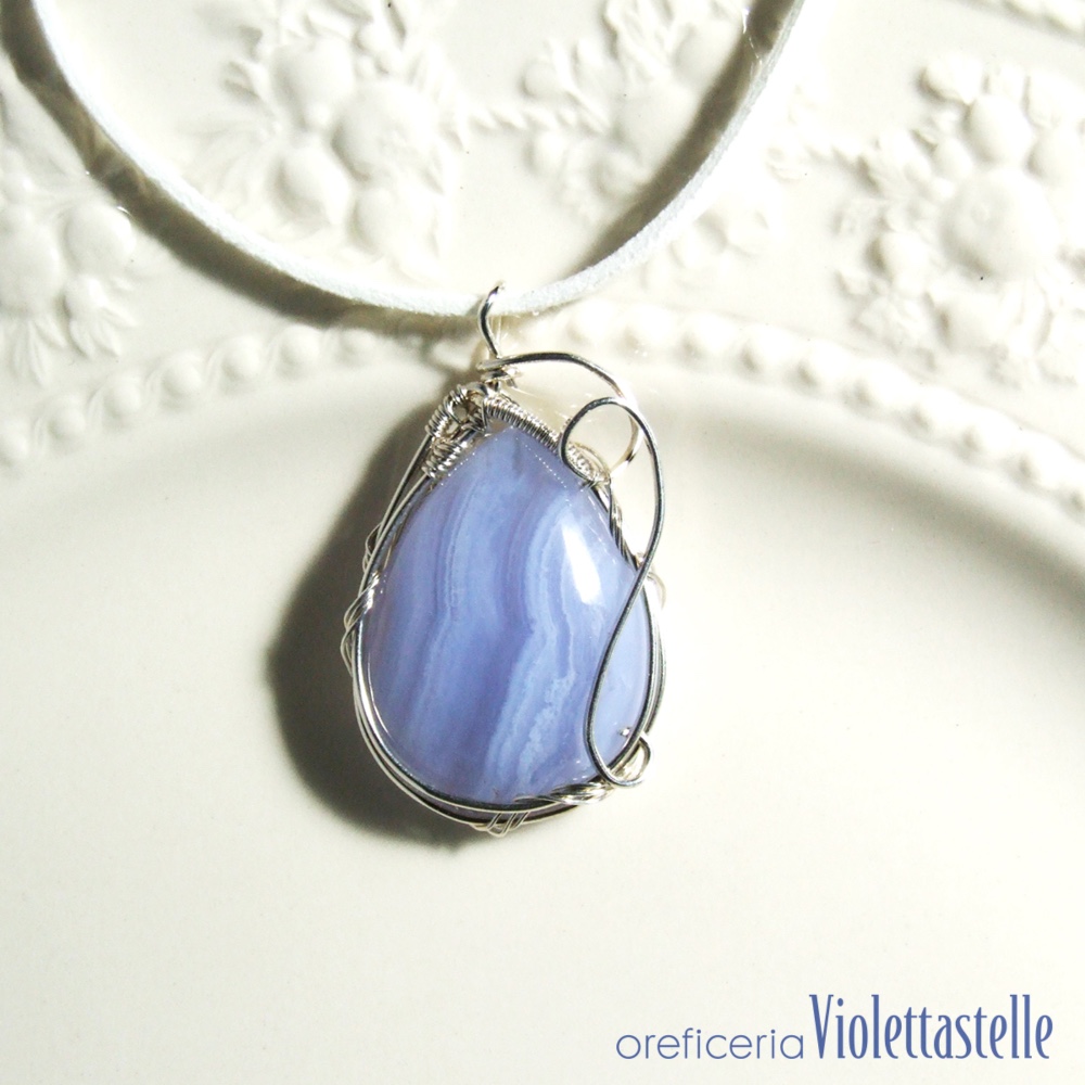 【お値下げ】ブルーレースのペンダントヘッド（シルバー） 4,814円