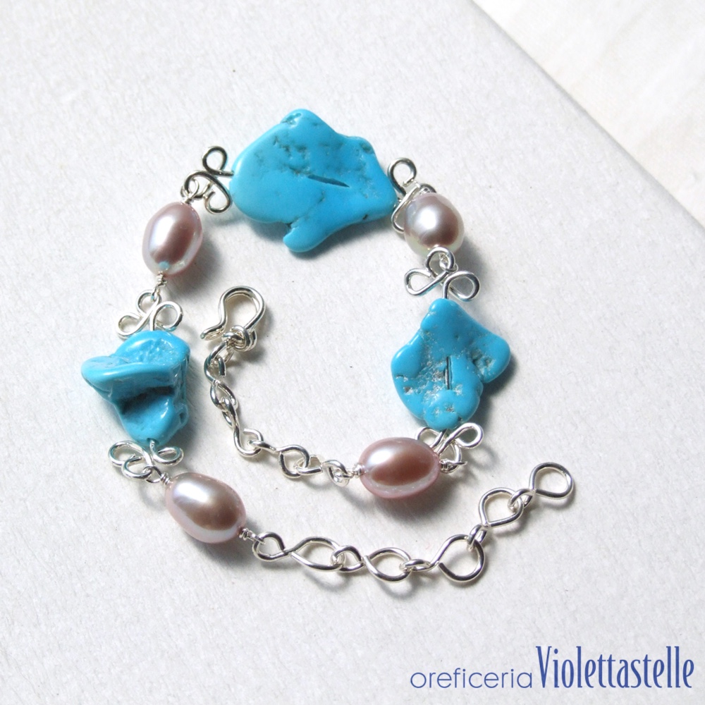 アリゾナターコイズのシルバー・ブレスレット