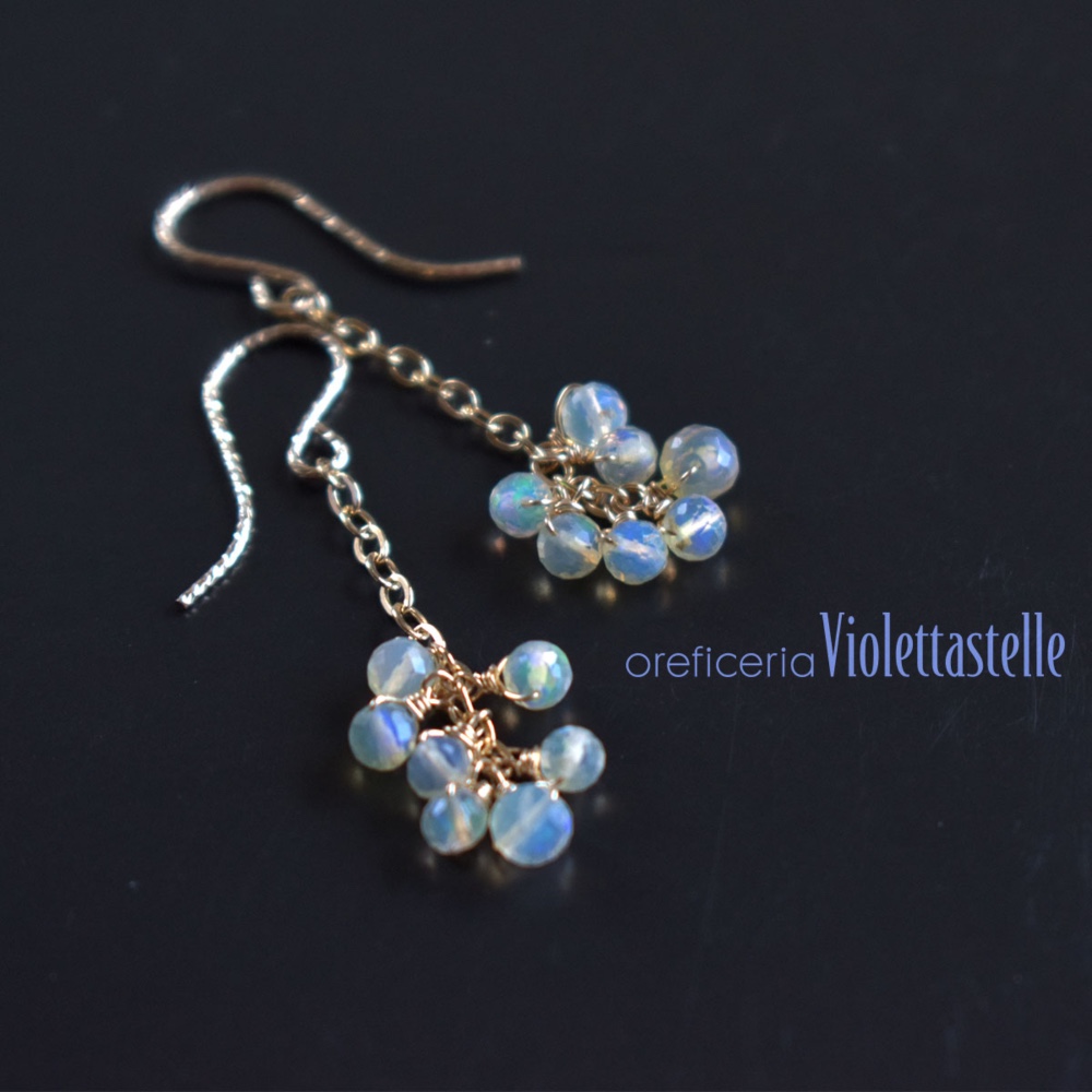 14kgf プレシャスオパールのピアス