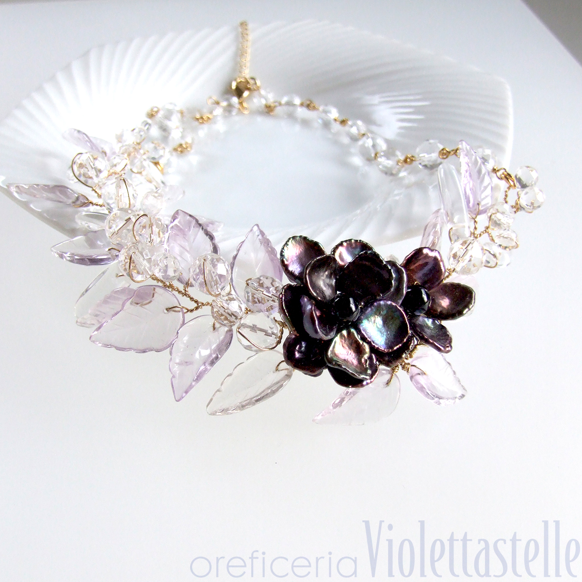 【お値下げ】アメシストと淡水パールのネックレス