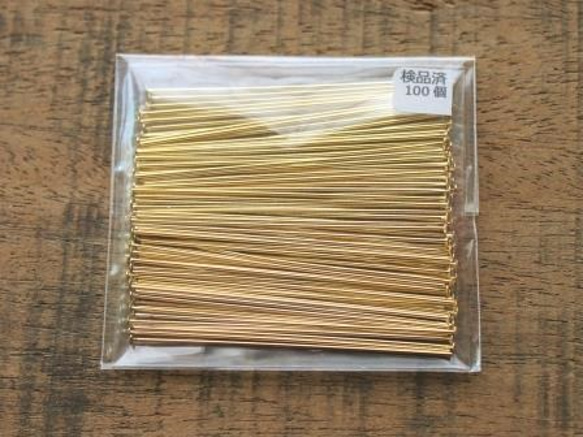 高品質Ｔピン【50mm】K16GPゴールド約50個 1枚目の画像