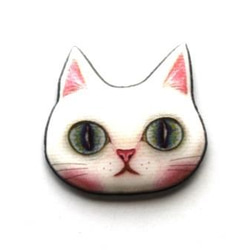 クッションモチーフ【whity CAT】2個 1枚目の画像