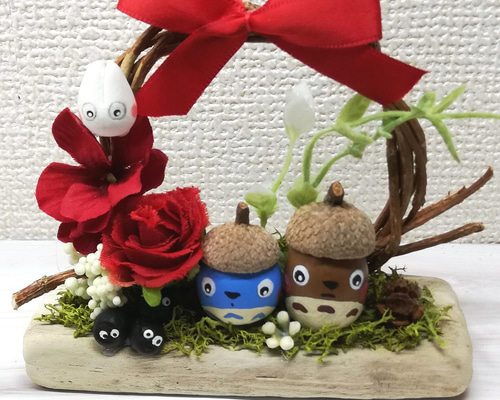 どんぐりアート♡お雛様オブジェ2点＆春のオブジェ2点♡ どんぐりアート♡お雛様オブジェ2点＆春のオブジェ2点♡Ω