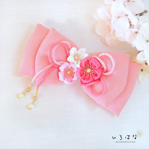 つまみ細工 髪飾り ヘアクリップ 滑り止め リボン つまみ細工 髪飾り ヘアクリップ 滑り止め
