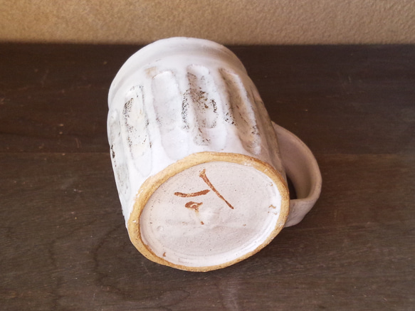 白いマグカップ(大)　ヒョウ柄 3枚目の画像