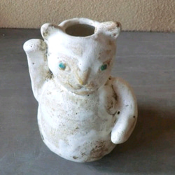 青い目の招き猫　-花瓶/ペン立て- 3枚目の画像