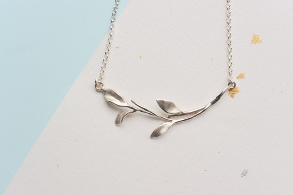 枝葉-純銀項鍊 Branches and leaves-925 silver necklace 第2張的照片