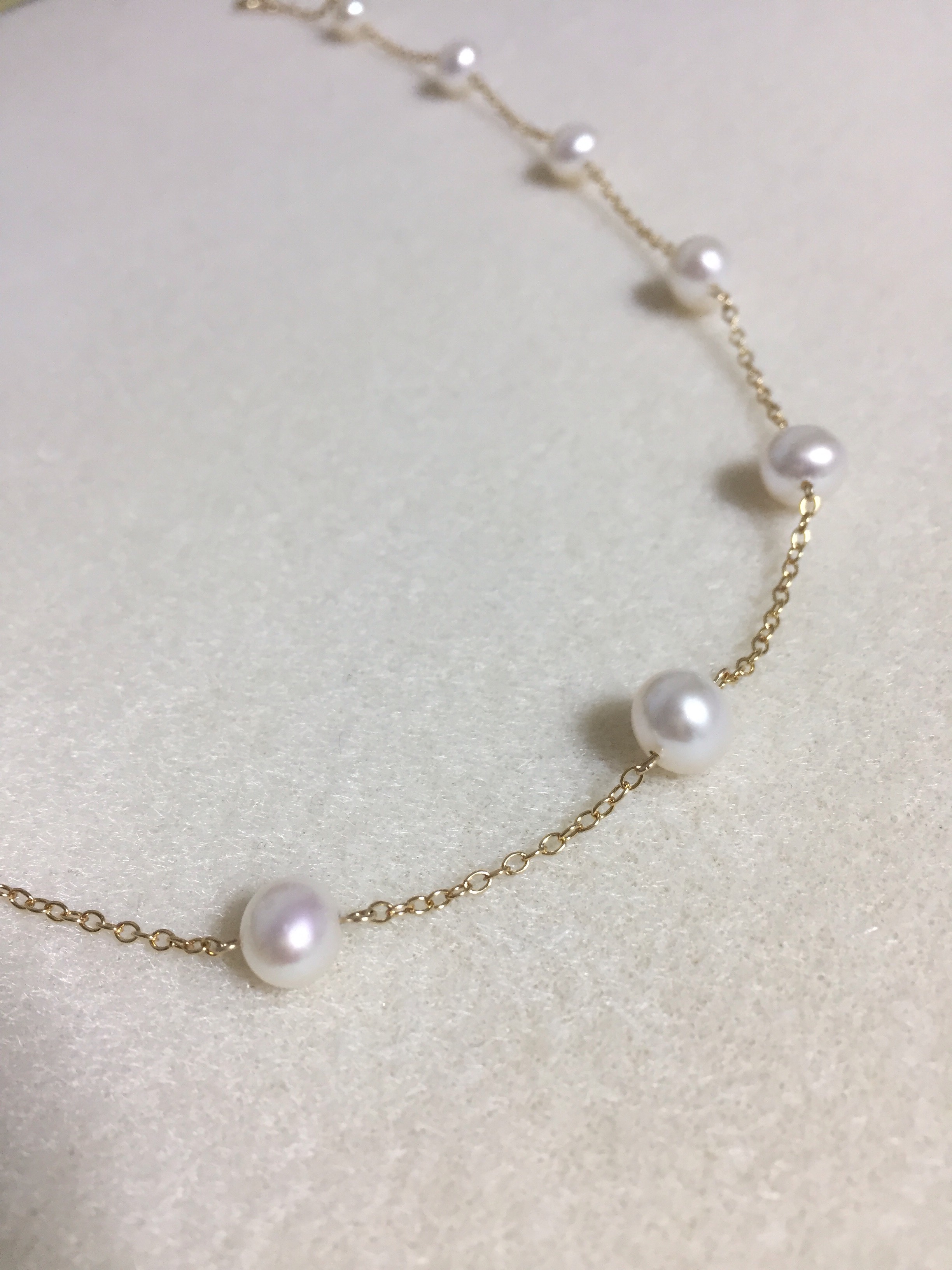 新作 K14gf 天然真珠ネックレス