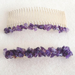 新品♡お花バレッタ♡パープル♡ヘアアクセサリー 紫陽花 バレッタ 【パープル】【水色】 Atelier E｜フラワー