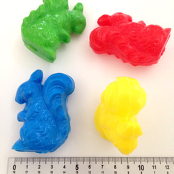 Plastic Squirrel（リス） from Italy 3コセット 2枚目の画像