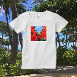 レディースTシャツ（Hibiscus） 1枚目の画像