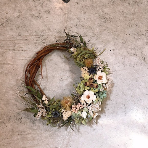 ◇ハーフリース◇紫陽花◇ナチュラルリース◇リース ハーフリース 紫陽花リース｜Yahoo!フリマ（旧PayPayフリマ）