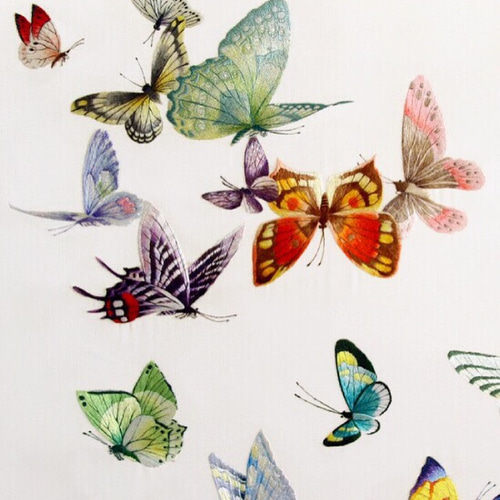 蝶々蜀繍 その他アート RURUアート刺繍 通販 12304662｜Creema(クリーマ)