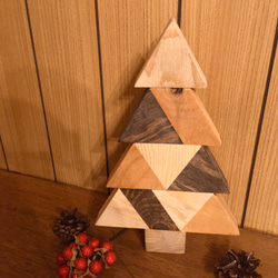 クリスマス ツリー型 木製キャンドルホルダー　3WAY(置き型／立て掛け／壁掛け) 4枚目の画像