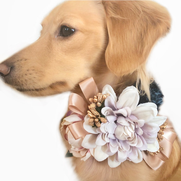 ネックドレス 中型犬 小型犬 リボン 犬 猫 ペット アクセサリー 誕生日 お祝い おしゃれ 飾り チョーカー 首輪 1枚目の画像