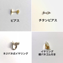 《受注生産》黒×シルバー×黒ピアス　Feminine Earrings　イヤリング、金属アレルギー対応 8枚目の画像