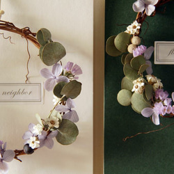 獨家設計 藍紫色紫陽花圈卡片 /單一 第2張的照片
