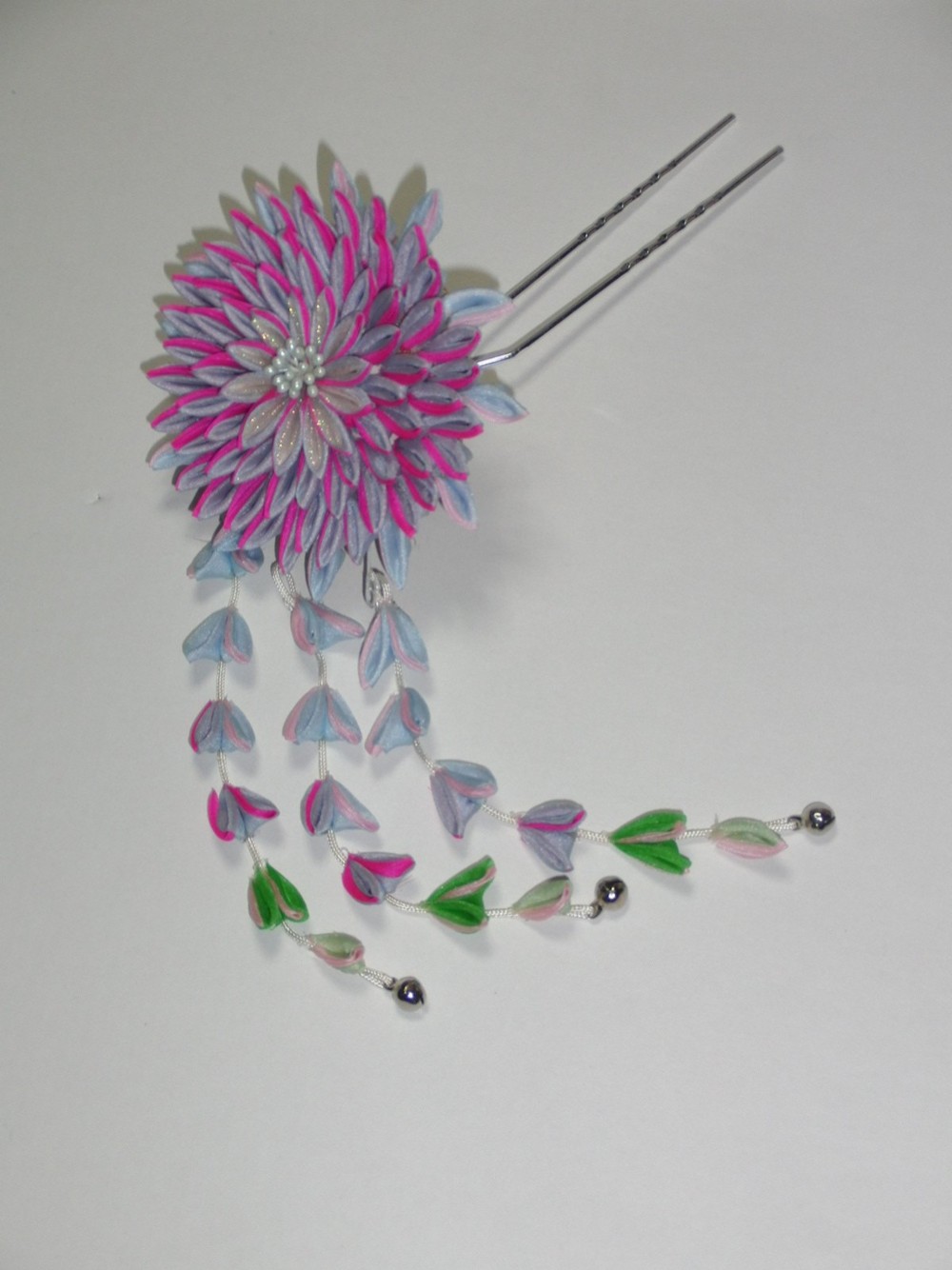 ラメ入り変り段菊★簪#T073