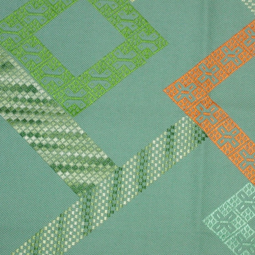 こぎん刺し☆テーブルクロス＊キューブフロート #Z015 その他