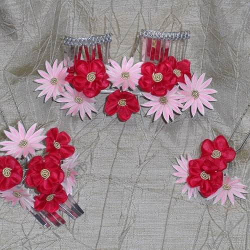 紅梅と菊☆3点セット＊七五三#S030 かんざし SaiSui & SYLPHIDE 通販  