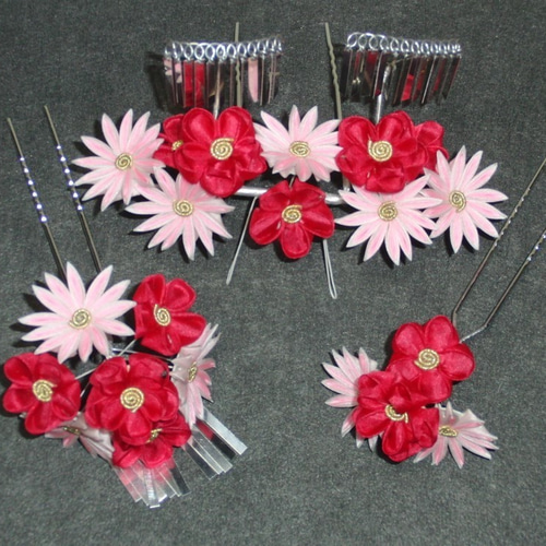 紅梅と菊☆3点セット＊七五三#S030 かんざし SaiSui & SYLPHIDE 通販  