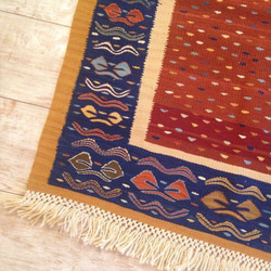 約1.9畳 手織り ラグ ターキッシュキリム kilim ✳︎送料無料 1枚目の画像