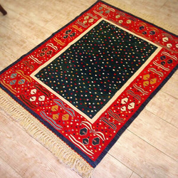 141×89 トライバルラグ ヴィンテージラグ バルーチ 手織りラグ