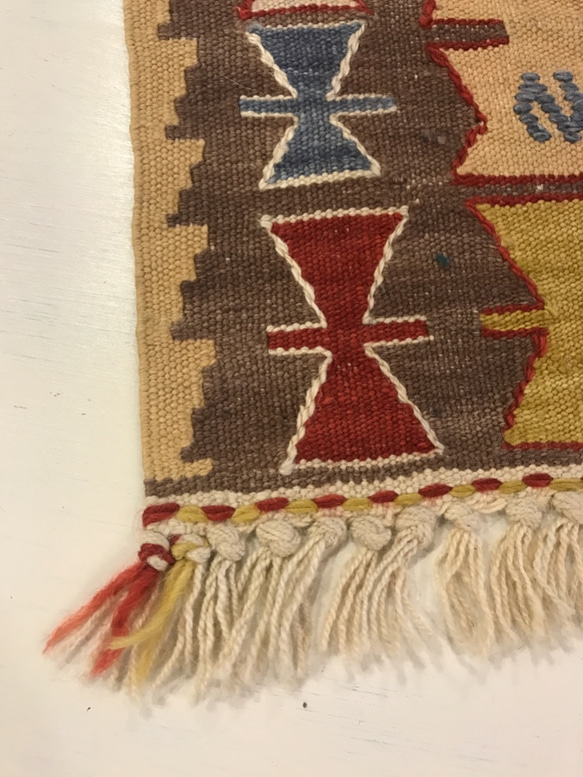 手織りの温もりを... ハンドメイド キリム kilim ✳︎国内送料無料 2枚目の画像