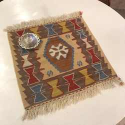 手織りの温もりを... ハンドメイド キリム kilim ✳︎国内送料無料 5枚目の画像