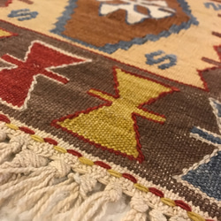 手織りの温もりを... ハンドメイド キリム kilim ✳︎国内送料無料 6枚目の画像