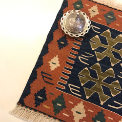 インド手刺繍 敷物 ラグ ミラーワーク パッチワーク ラリーキルト