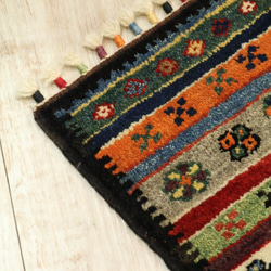 手織りの温もりを.. トルコ絨毯 ハンドメイド  座布団サイズ ストライプ Turkish kilim ✳︎国内送料無料 3枚目の画像