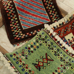 手織り トルコ絨毯 ハンドメイド  座布団サイズ ダークブラウン Turkish kilim✳︎国内送料無料 5枚目の画像