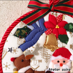 インテリア雑貨＊クリスマスの木目込み刺繍 3枚目の画像