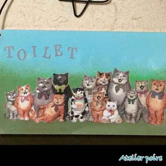 インテリアプラーク＊猫ちゃんのトイレ案内板 2枚目の画像